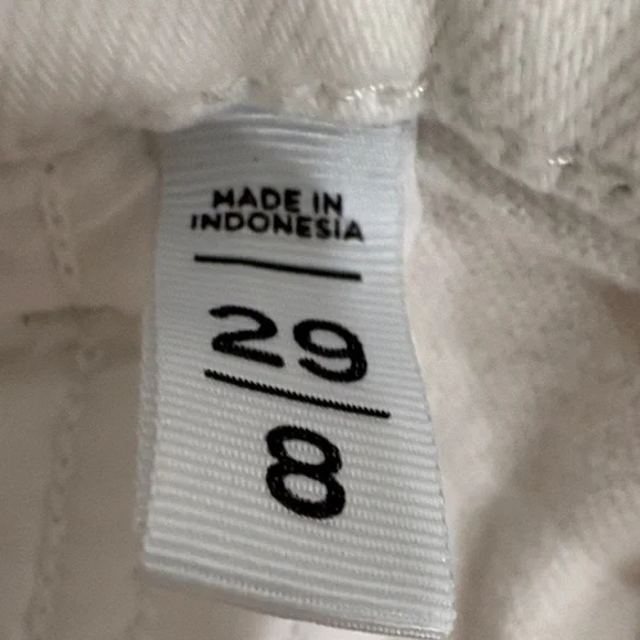 LOFT White Denim Cutoff Shorts with Frayed Hem - Picture 5 of 5